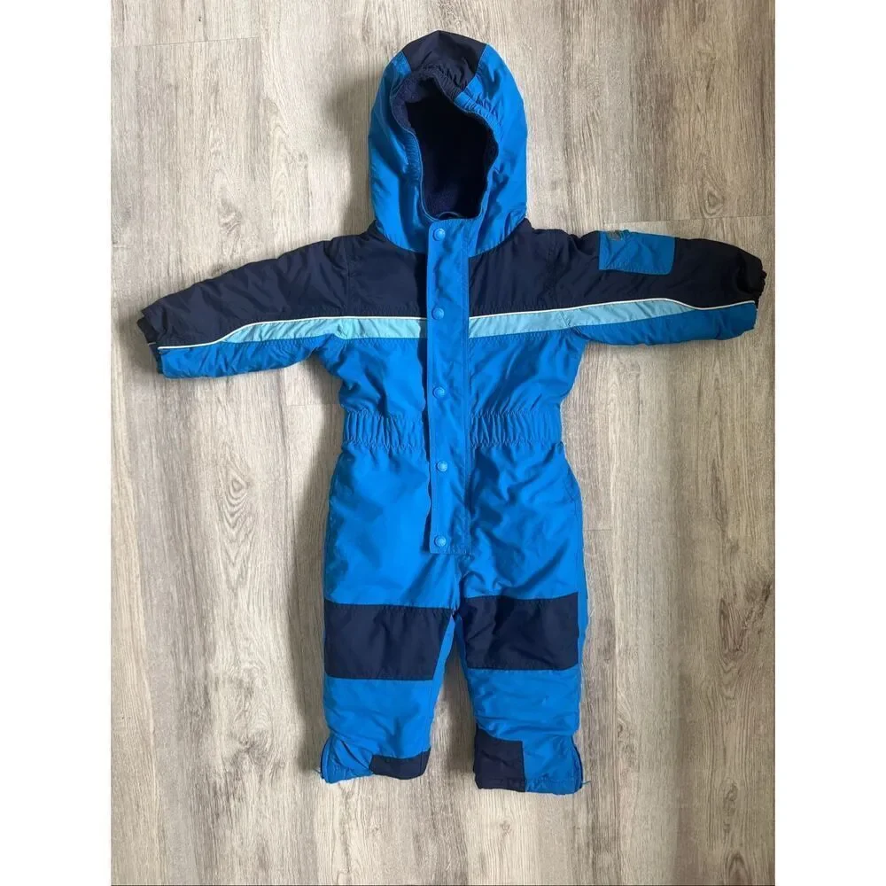 LL BEAN 2T Toddler Blue Cold Buster Snow Suit